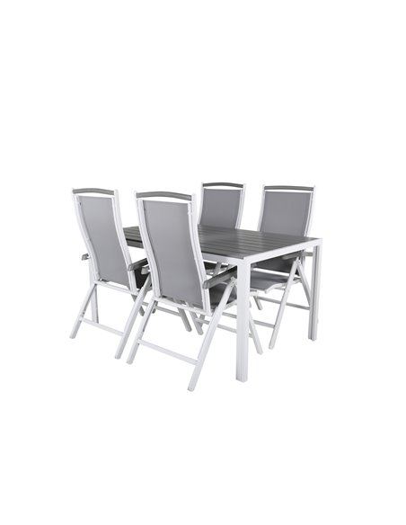 Matgrupp Break med Albany matstolar, 150 × 90 cm