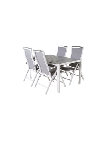 Matgrupp Break med Albany matstolar, 150 × 90 cm