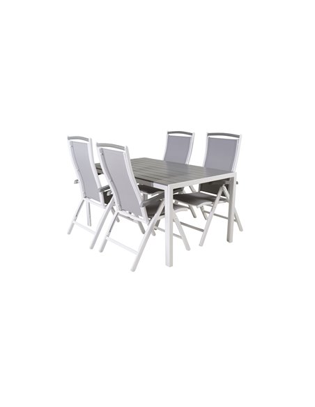 Matgrupp Break med Albany matstolar, 150 × 90 cm