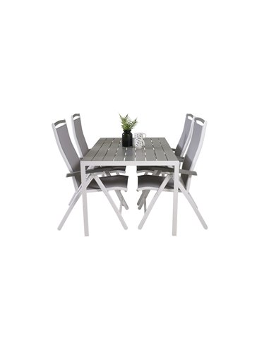 Matgrupp Break med Albany matstolar, 150 × 90 cm