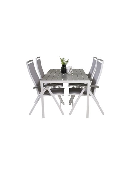 Matgrupp Break med Albany matstolar, 150 × 90 cm