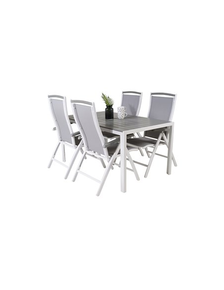 Matgrupp Break med Albany matstolar, 150 × 90 cm