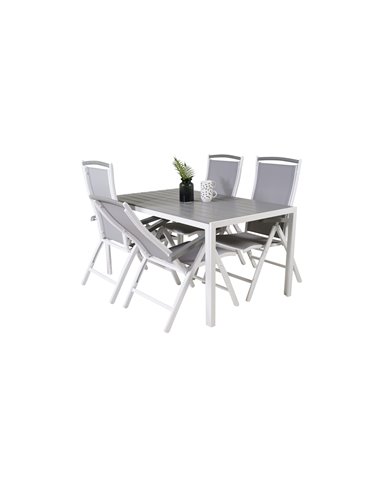 Matgrupp Break med Albany matstolar, 150 × 90 cm