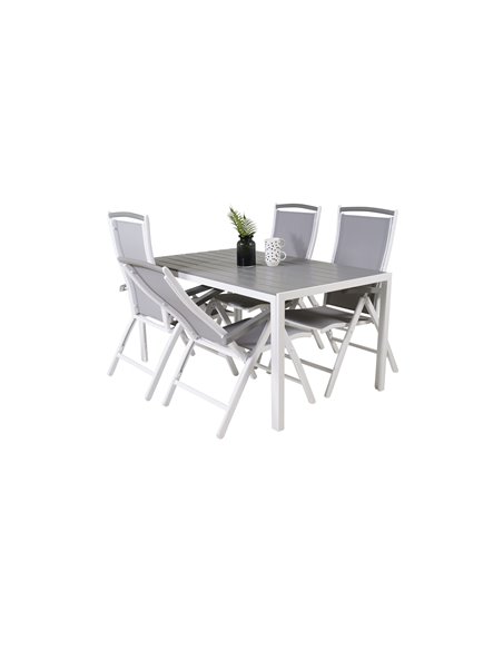 Matgrupp Break med Albany matstolar, 150 × 90 cm