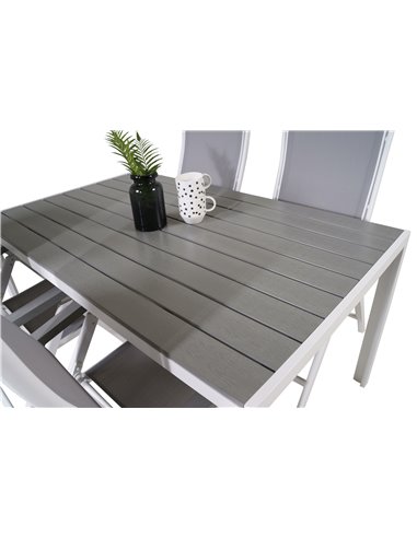 Matgrupp Break med Albany matstolar, 150 × 90 cm