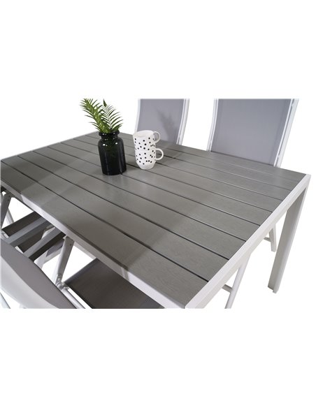 Matgrupp Break med Albany matstolar, 150 × 90 cm