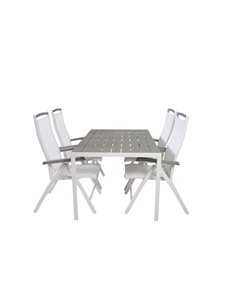 Matgrupp Break med Albany matstolar, 150 × 90 cm