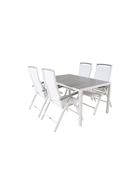 Matgrupp Break med Albany matstolar, 150 × 90 cm