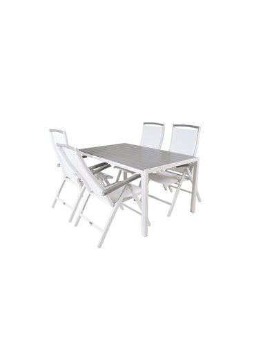 Matgrupp Break med Albany matstolar, 150 × 90 cm