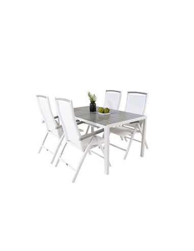 Matgrupp Break med Albany matstolar, 150 × 90 cm