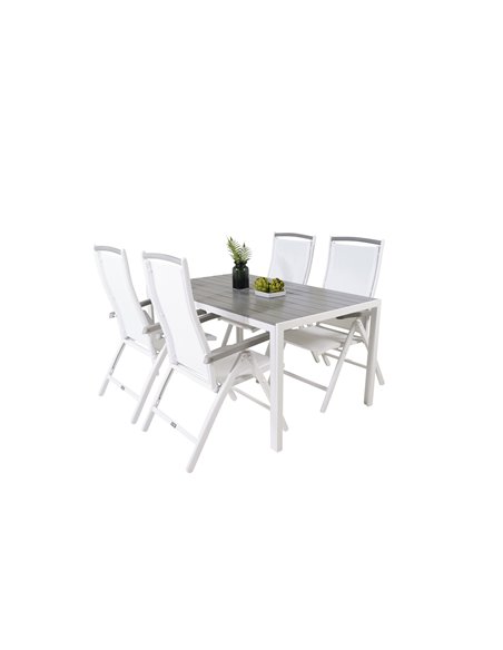 Matgrupp Break med Albany matstolar, 150 × 90 cm