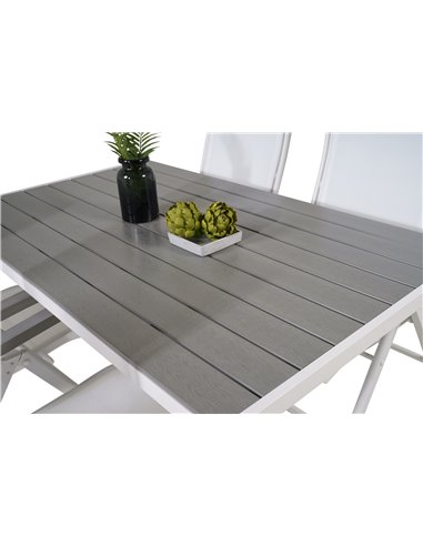 Matgrupp Break med Albany matstolar, 150 × 90 cm