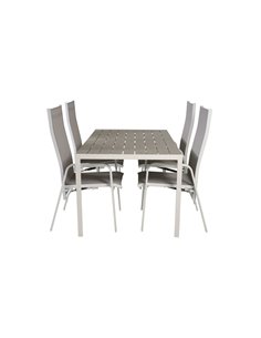 Matgrupp Break med Copacabana matstolar, 150 × 90 cm