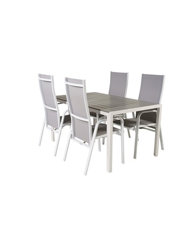 Matgrupp Break med Copacabana matstolar, 150 × 90 cm