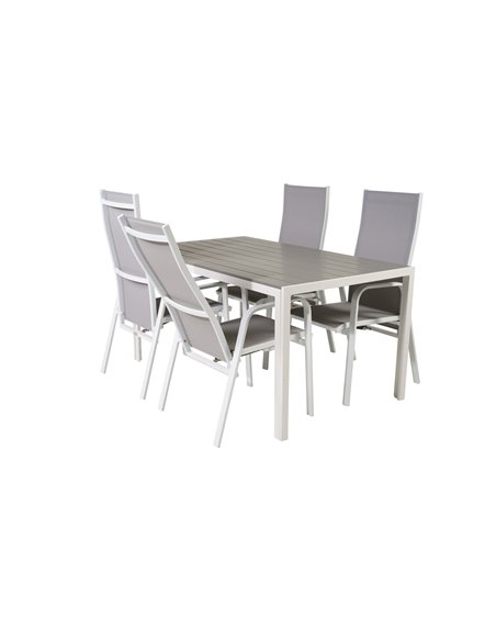 Matgrupp Break med Copacabana matstolar, 150 × 90 cm