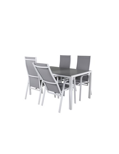 Matgrupp Break med Copacabana matstolar, 150 × 90 cm