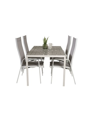 Matgrupp Break med Copacabana matstolar, 150 × 90 cm