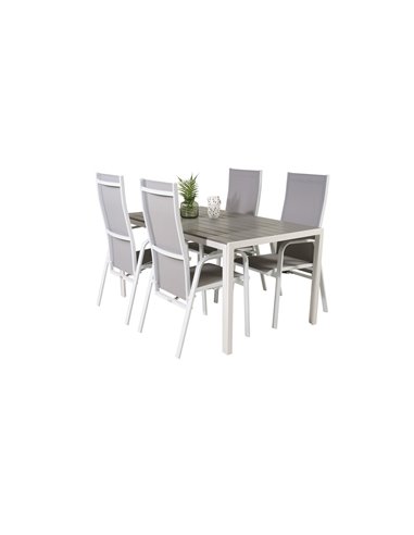 Matgrupp Break med Copacabana matstolar, 150 × 90 cm