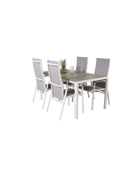 Matgrupp Break med Copacabana matstolar, 150 × 90 cm