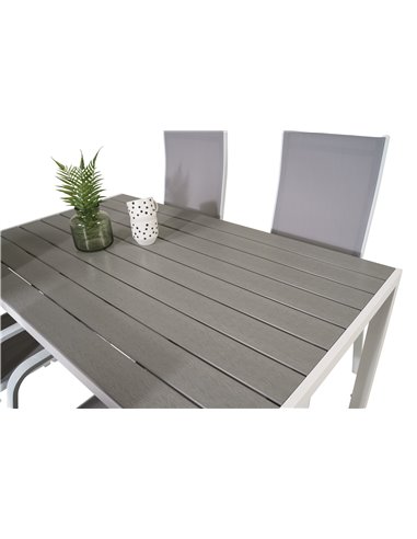 Matgrupp Break med Copacabana matstolar, 150 × 90 cm