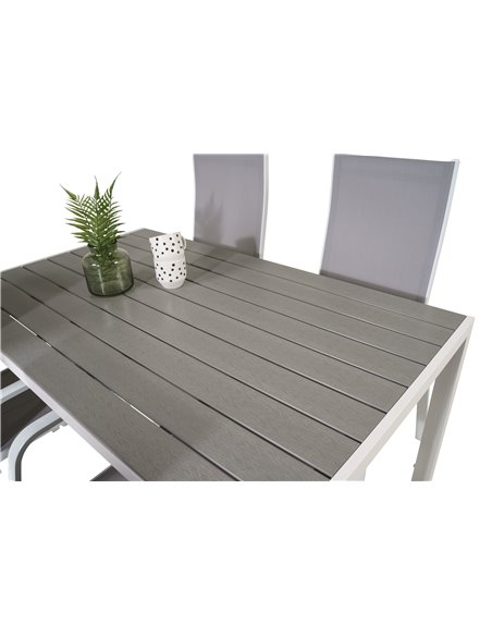 Matgrupp Break med Copacabana matstolar, 150 × 90 cm