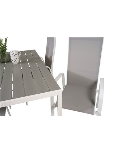 Matgrupp Break med Copacabana matstolar, 150 × 90 cm