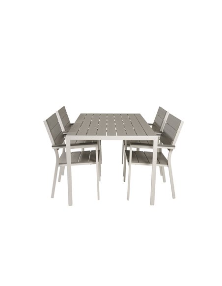 Matgrupp Break med Levels matstolar, 150 × 90 cm