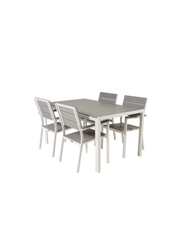 Matgrupp Break med Levels matstolar, 150 × 90 cm