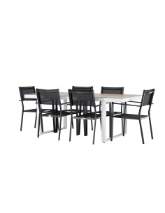 Matgrupp Merlo med Copacabana matstolar, 200 × 90 cm 2