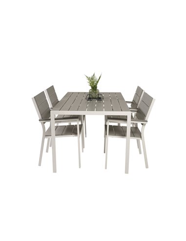 Matgrupp Break med Levels matstolar, 150 × 90 cm