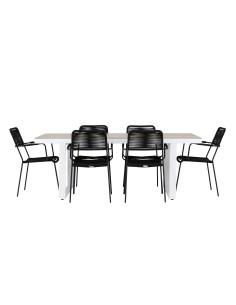 Matgrupp Merlo med Lindos matstolar, 200 × 90 cm