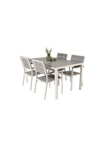 Matgrupp Break med Levels matstolar, 150 × 90 cm
