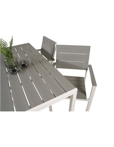 Matgrupp Break med Levels matstolar, 150 × 90 cm