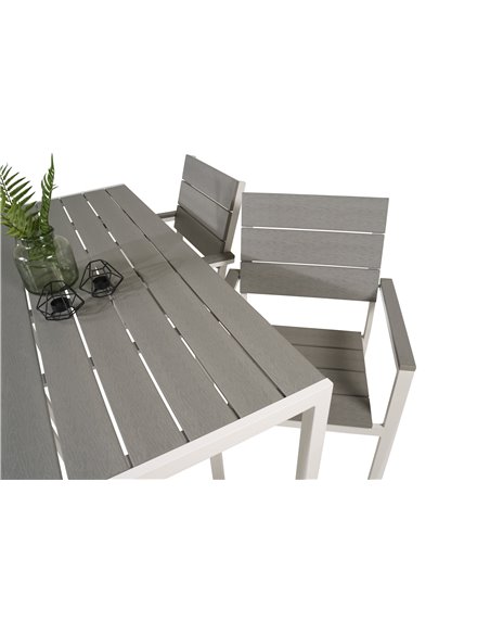 Matgrupp Break med Levels matstolar, 150 × 90 cm