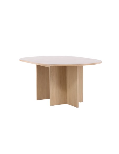 Matbord Strada, Ø120 cm, Vitlaserad