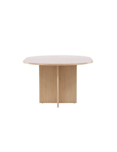 Matbord Strada, Ø120 cm, Vitlaserad