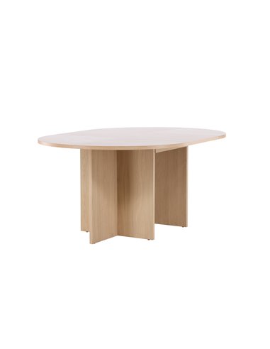 Matbord Strada, Ø120 cm, Vitlaserad