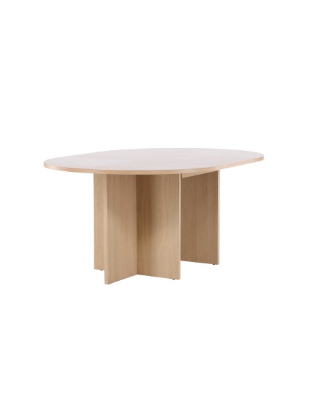 Matbord Strada, Ø120 cm, Vitlaserad