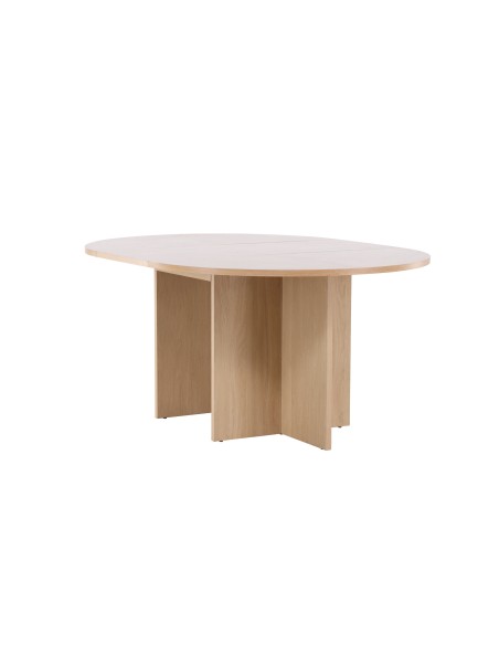 Matbord Strada, Ø120 cm, Vitlaserad