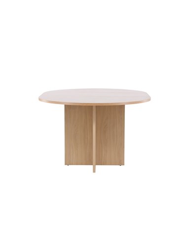 Matbord Strada, Ø120 cm, Vitlaserad