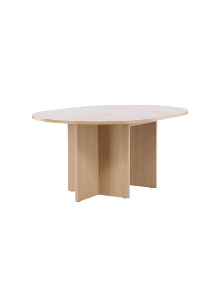 Matbord Strada, Ø120 cm, Vitlaserad