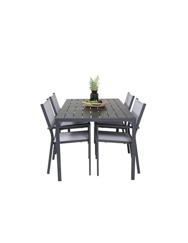 Matgrupp Break med Copacabana matstolar, 150 × 90 cm