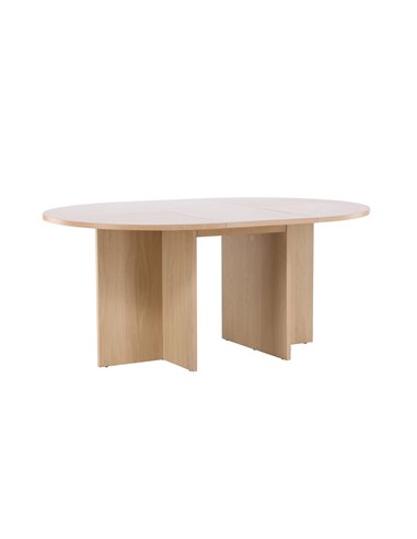 Matbord Strada, Ø120 cm, Vitlaserad