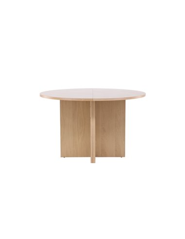 Matbord Strada, Ø120 cm, Vitlaserad