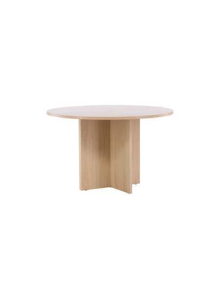Matbord Strada, Ø120 cm, Vitlaserad