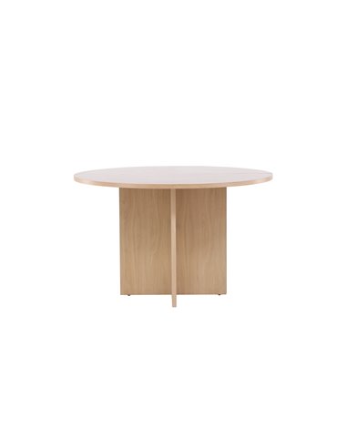Matbord Strada, Ø120 cm, Vitlaserad