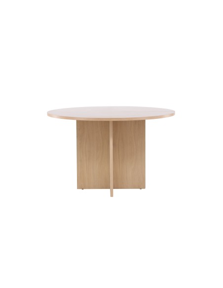 Matbord Strada, Ø120 cm, Vitlaserad