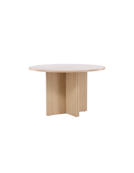 Matbord Strada, Ø120 cm, Vitlaserad