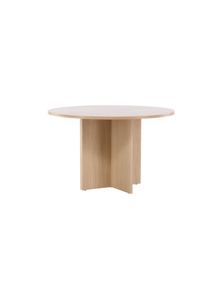 Matbord Strada, Ø120 cm, Vitlaserad