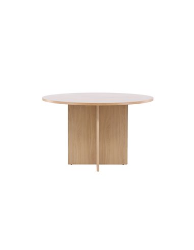 Matbord Strada, Ø120 cm, Vitlaserad